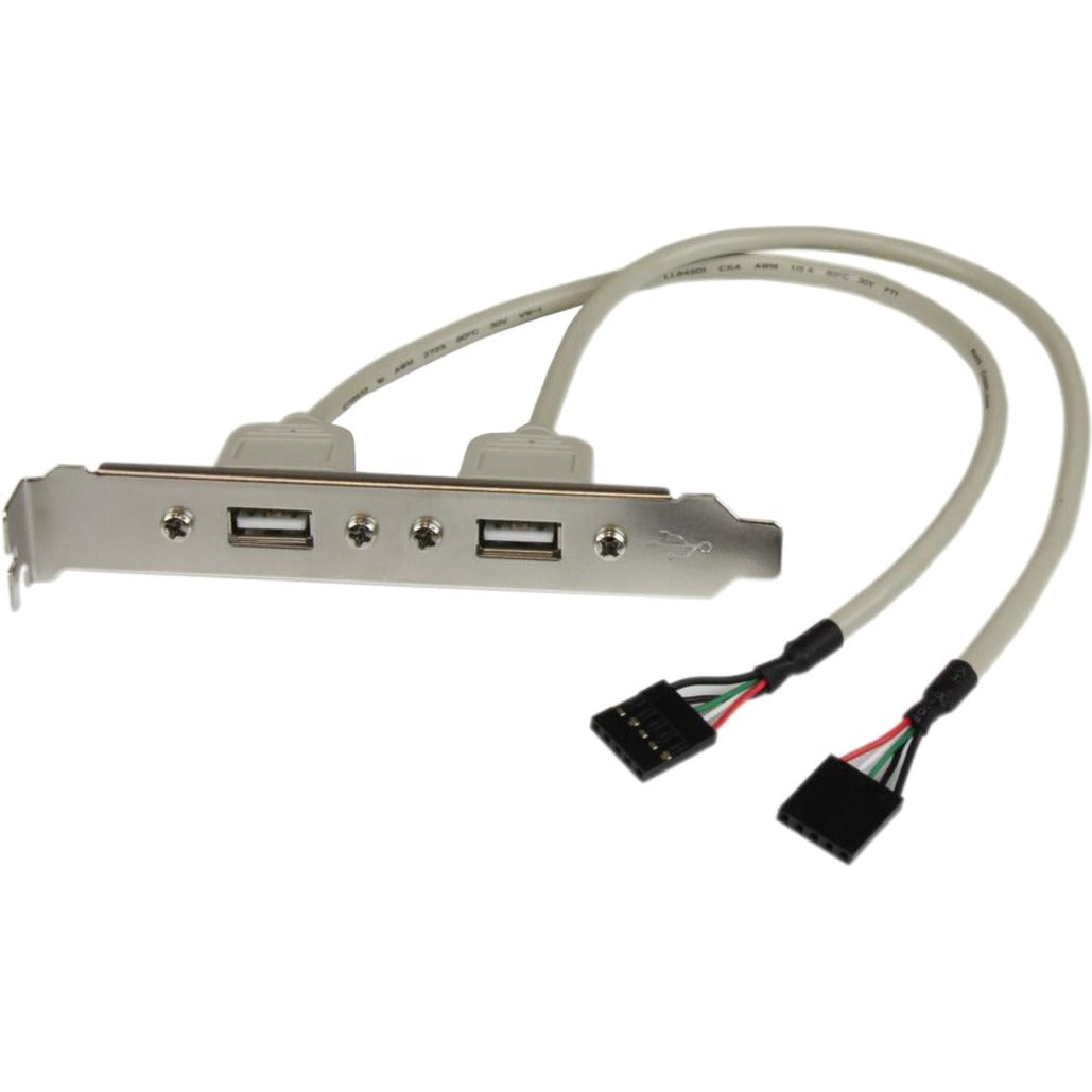 StarTech.com USBPLATE 2 Port USB A Female Slot Plate Adapter Cable, Data Transfer Adapter