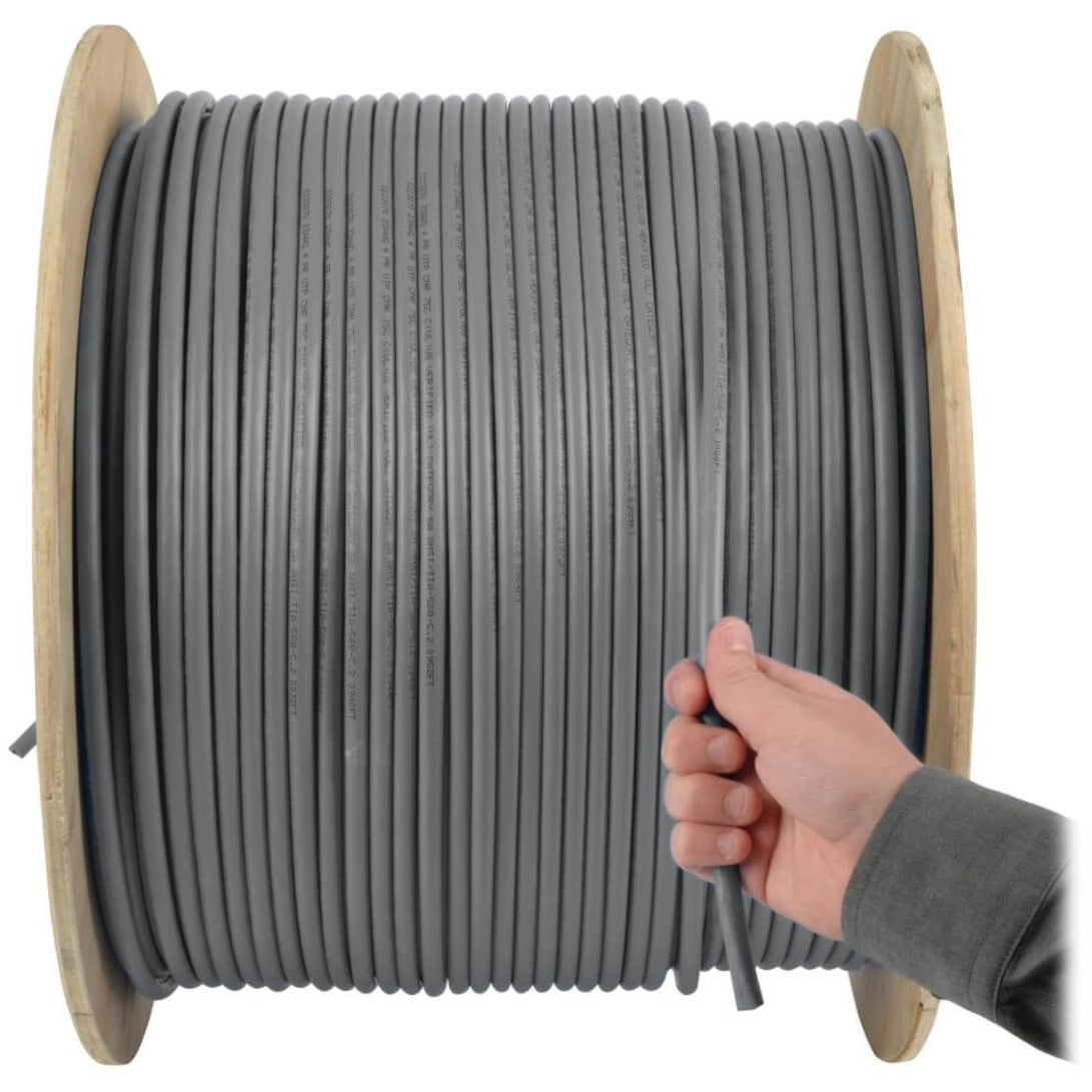 Tripp Lite N022-01K-GY Cat5e 350MHz Bulk Solid-Core PVC Cable - Gray, 1000-ft., TAA