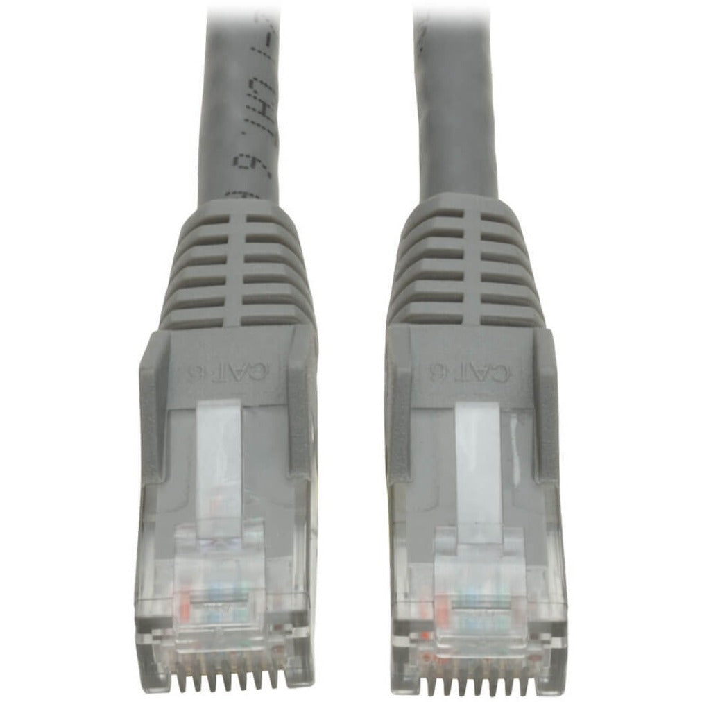 Tripp Lite N201-014-GY Cat6 Patch Cable, 14ft, Gray - High-Speed Ethernet Cable for Reliable Network Connections