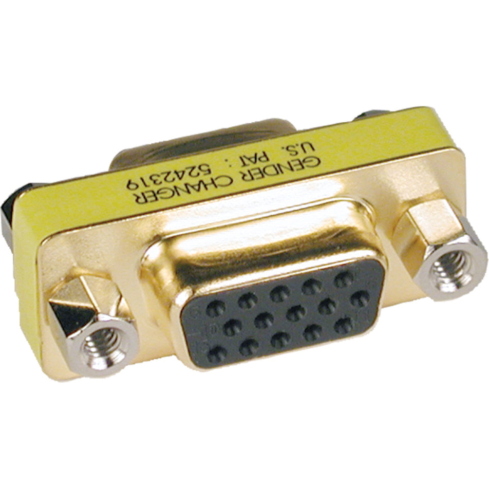 Tripp Lite P160-000 Compact Gold Gender Changer HD15F to HD15F, Video Adapter
