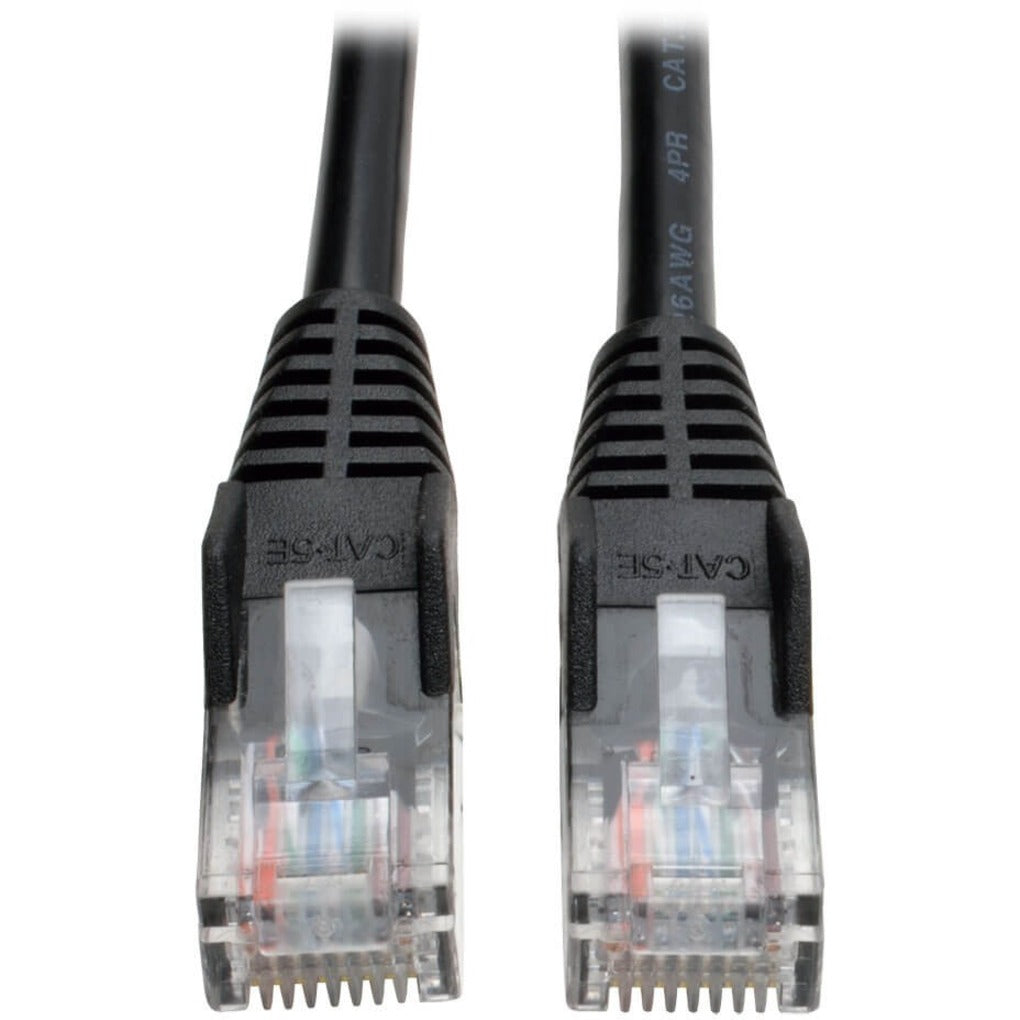 Tripp Lite N001-007-BK Cat5e UTP Patch Network Cable, 7 ft, Black, Lifetime Warranty