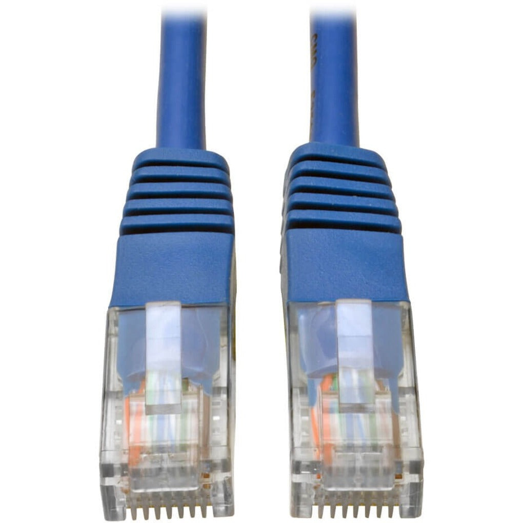 Tripp Lite N002-007-BL Cat5e Molded Patch Cable, 7ft, Blue - High-Speed Ethernet Cable for Data Transfer
