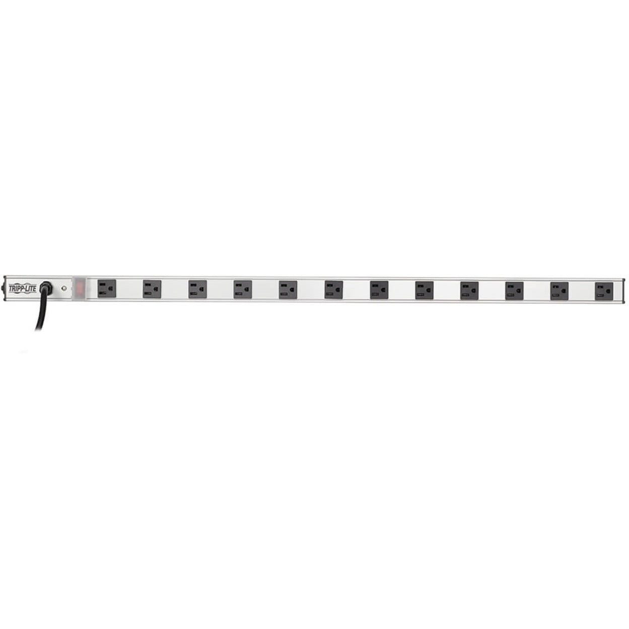 Tripp Lite PS3612 12-Outlet Vertical Power Strip, 120V, 15amp, Black