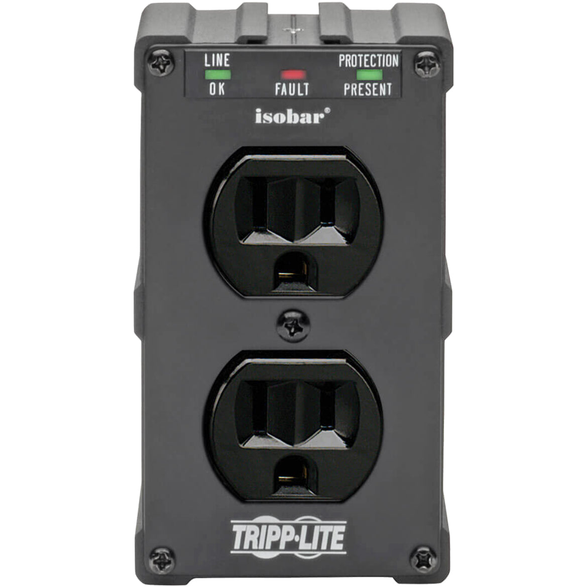 Tripp Lite ULTRABLOK428 Isobar Surge Protector Wall Mount Direct Plug In 2 Out 1410 Jle, Lifetime Warranty, Ideal for Home and Office
