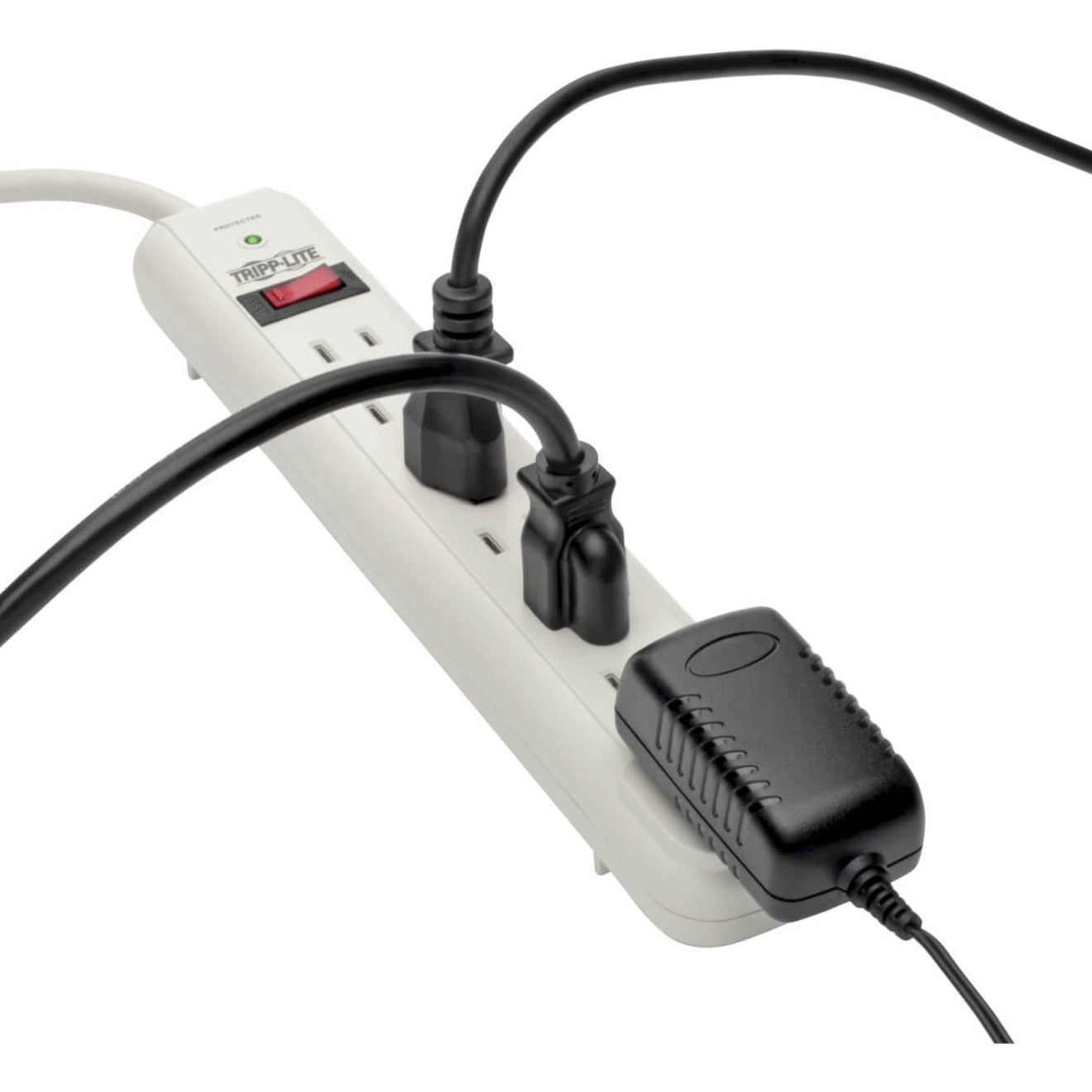Tripp Lite TLP712 Protect It! 7-Outlet Surge Protector, 1080 Joules, 12' Cord, White