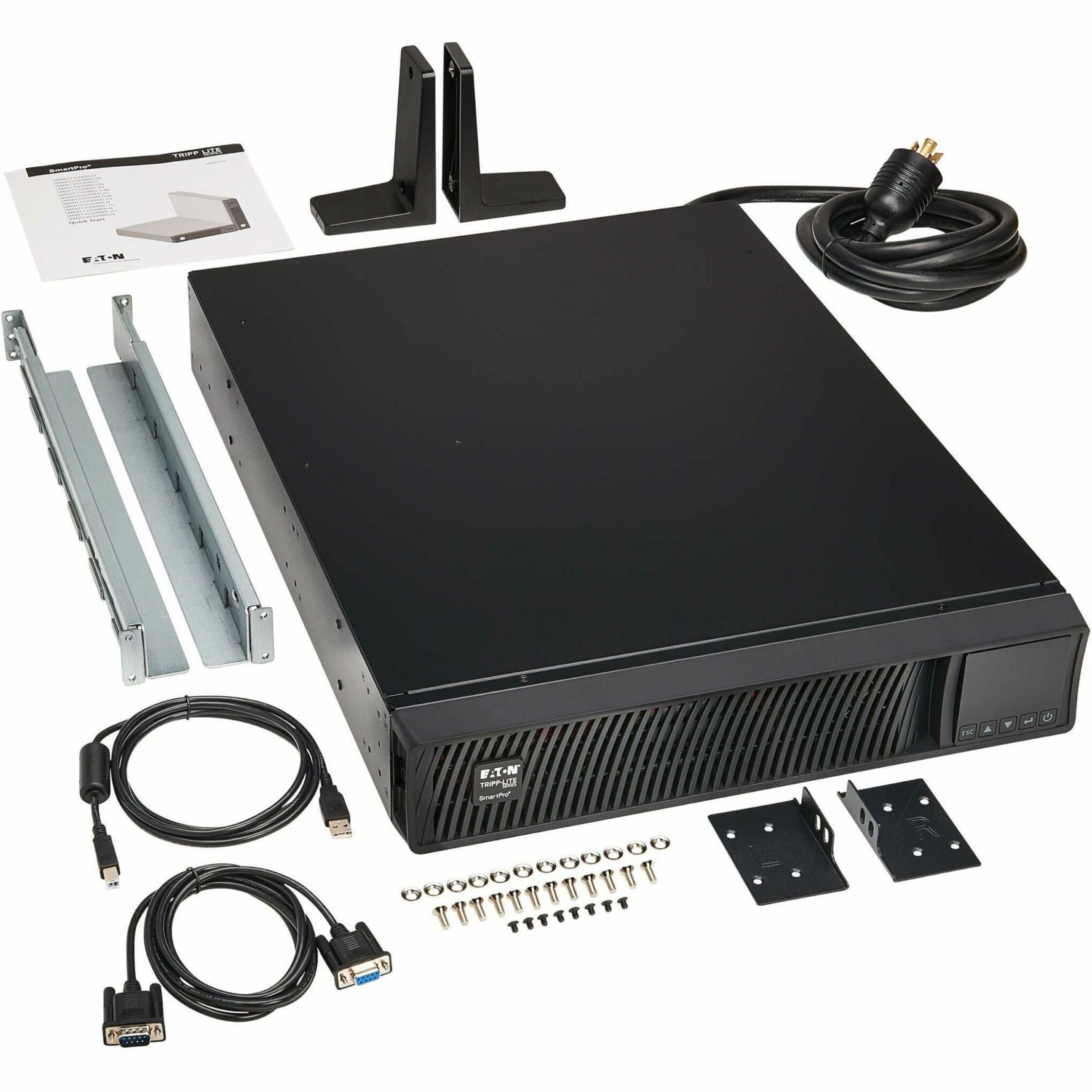Tripp Lite SMART3000RM2U SmartPro UPS System, 3000 VA/3000 W, 2U Rackmount, 10 ft Cord Length