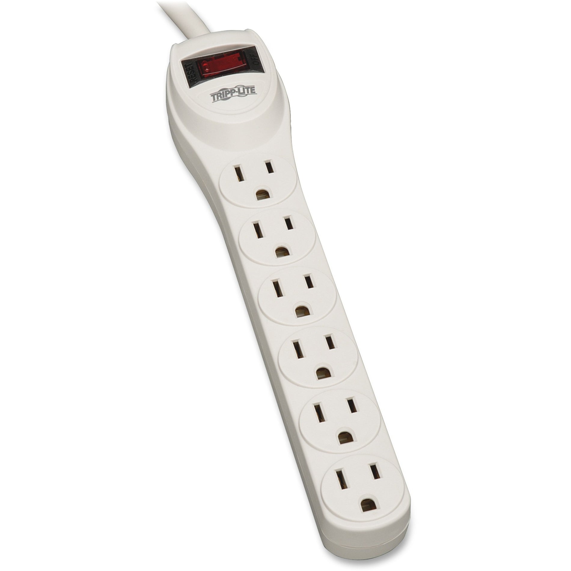Tripp Lite TLP602 6-Outlet Economy Surge Protector, 180 Joules, 2' Cord