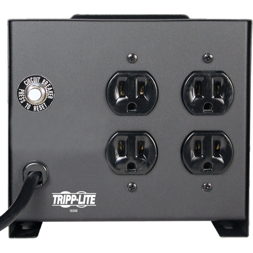 Tripp Lite IS500 Isolation Transformer System 500 VA EMI/RFI Filtering Overload Protection