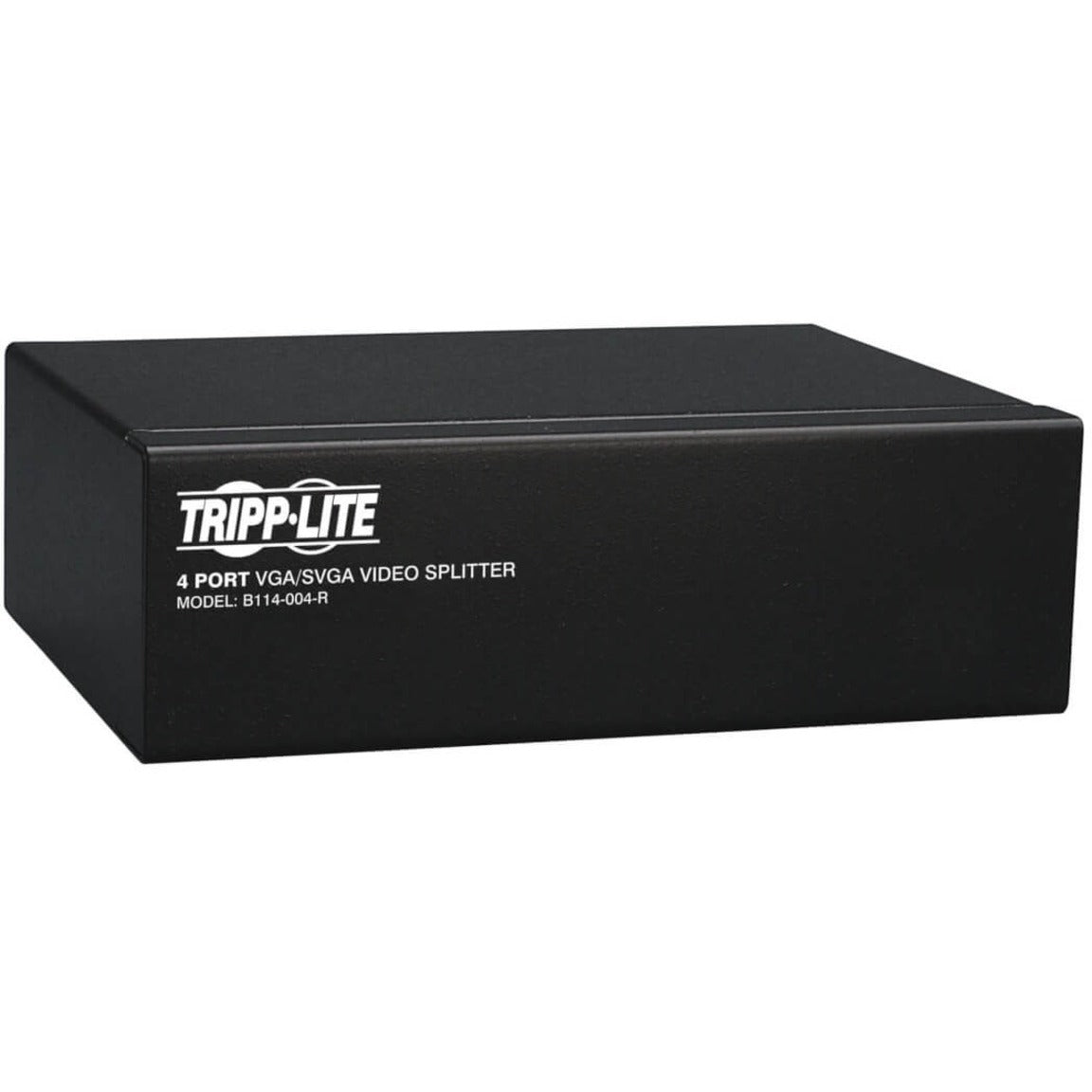 Tripp Lite B114-004-R VGA Splitter, 4-Port Video Splitter, QXGA, 350 MHz, 3-Year Warranty