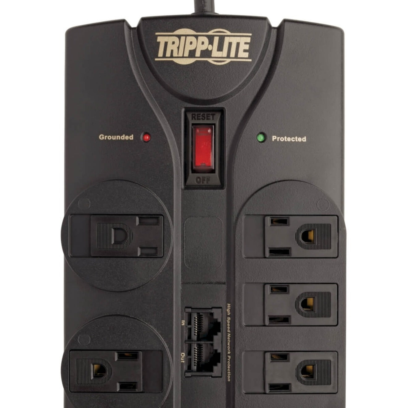 Tripp Lite TLP810NET Protect It! 8-Outlet TV/Modem Surge Protector, 3690 Joules, 10' Cord