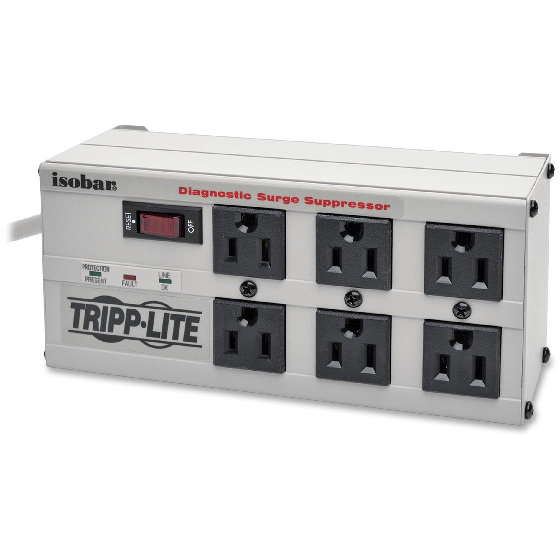 Tripp Lite ISOBAR6 Isobar Surge Suppressor, 6-Outlet Power Strip, 6ft Cord, 3330 Joules