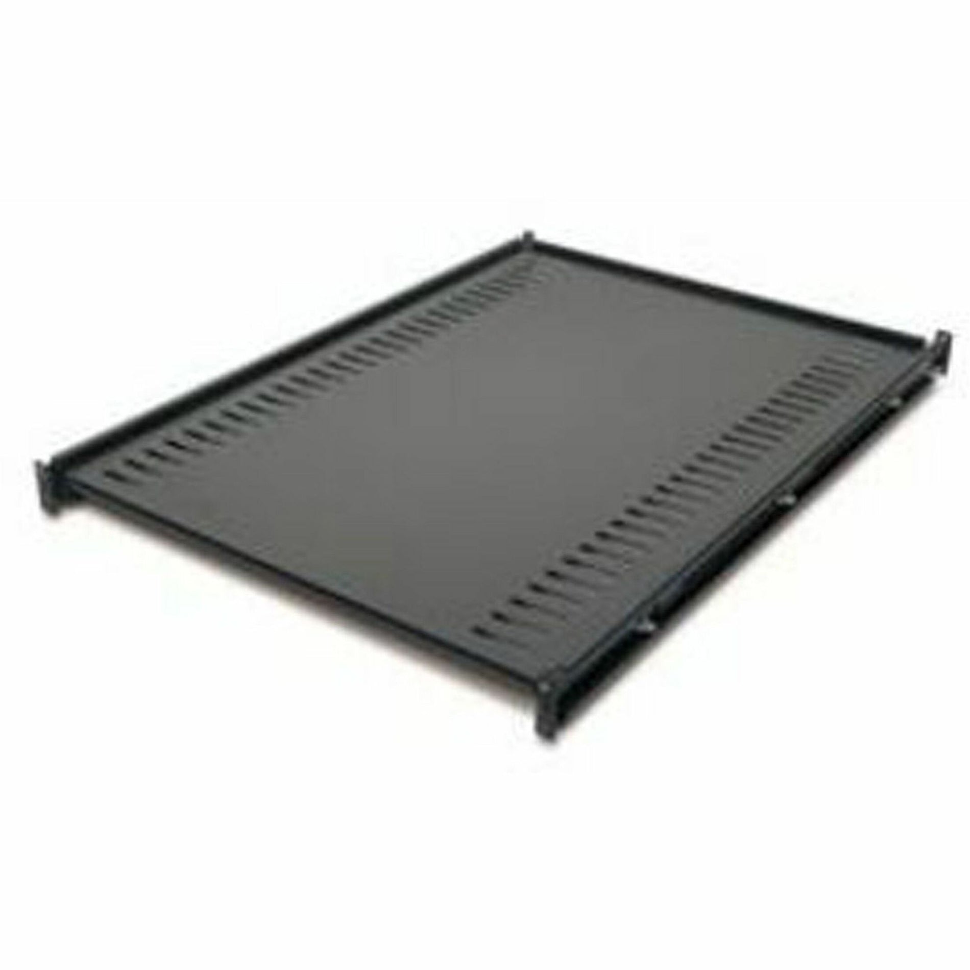 APC AR8122BLK Fixed Rack Shelf, 250lbs/114kg Capacity, Adjustable Mounting Depth, Ventilated