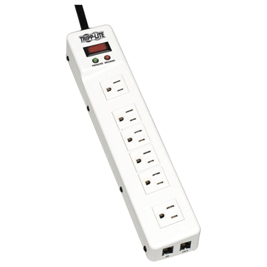 Tripp Lite TLM626TEL15 Protect It! Metal Surge 6OUT 3 Transformer 15FT Cord 1208 Joules, 6-Outlet Surge Suppressor