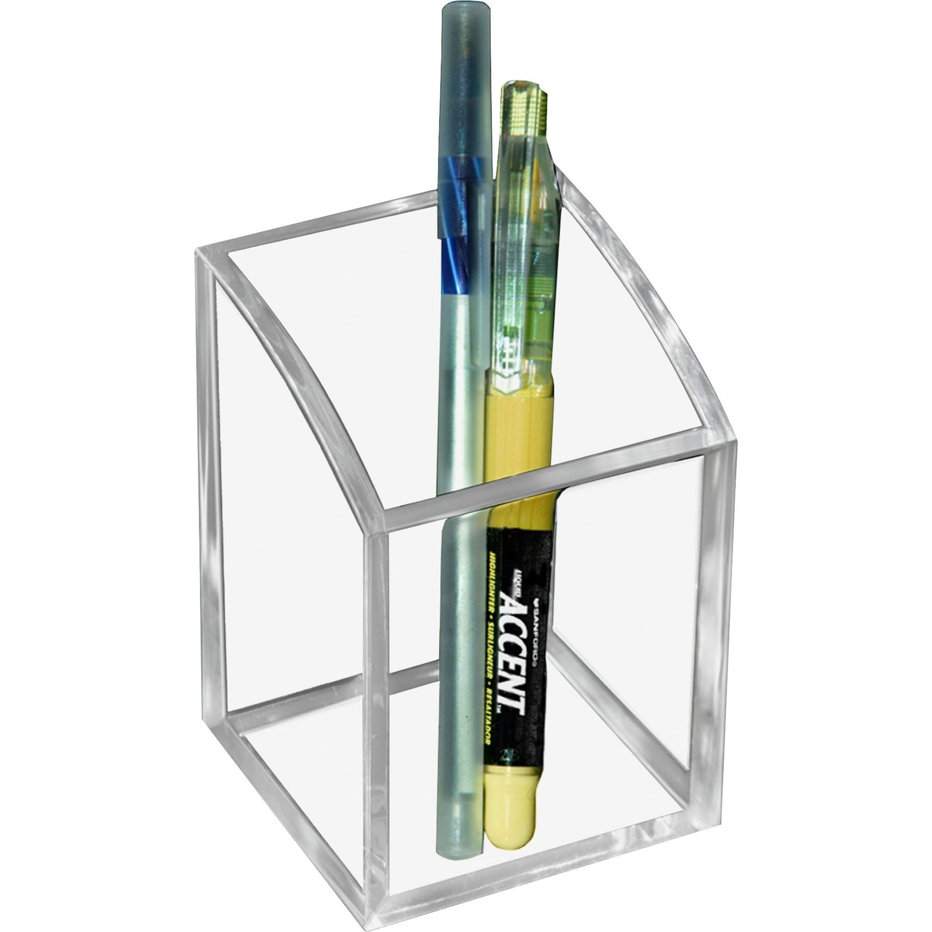 Kantek AD20 Acrylic Pen Cup, Clear - Keep Your Desk Organized