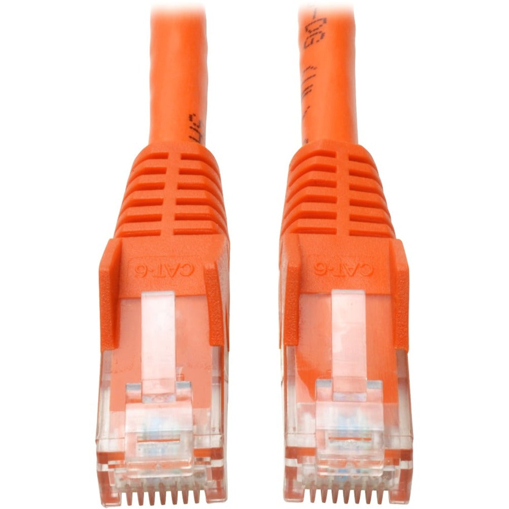 Tripp Lite N201-025-OR 25-ft. Cat6 Orange Gigabit Patch Cord Snagless Molded, Lifetime Warranty, 10 Gbit/s Data Transfer Rate, Copper Conductor