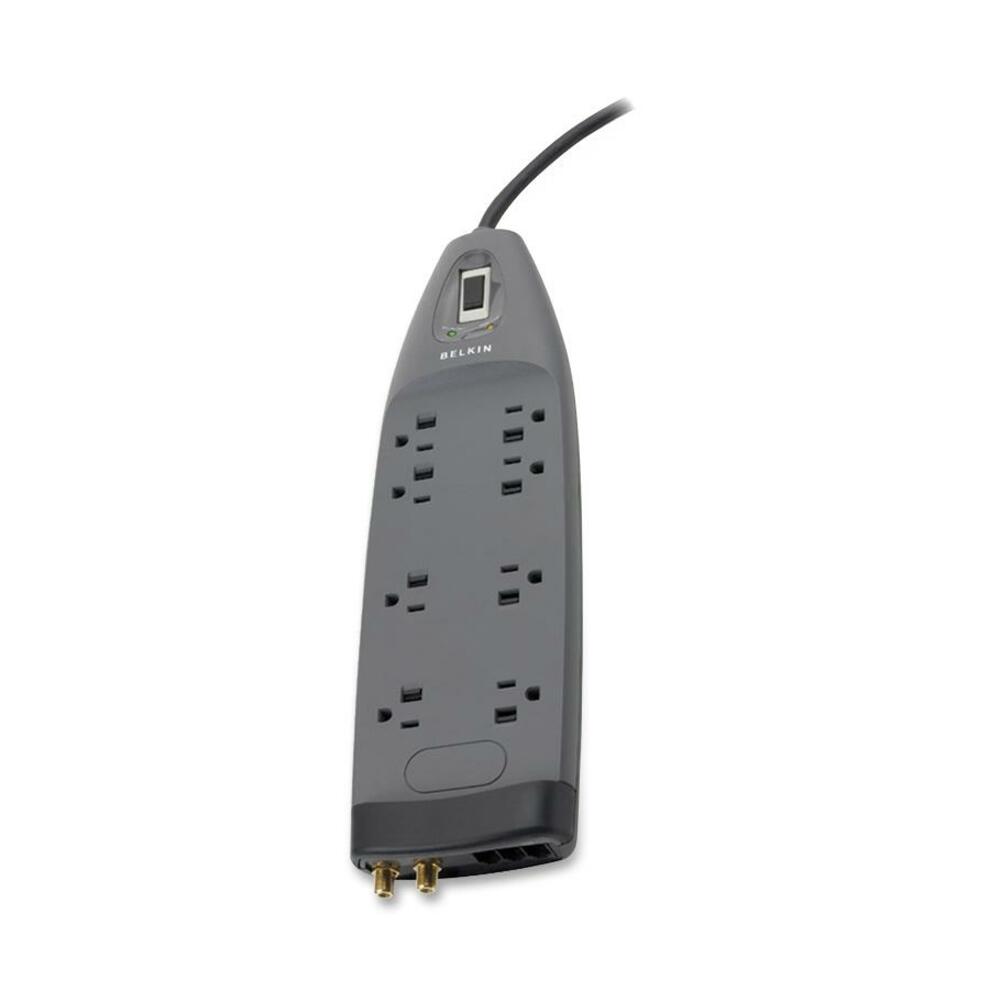Belkin BE10823006 SurgeMaster 8-Outlet 3550 J Surge Protector, Gray