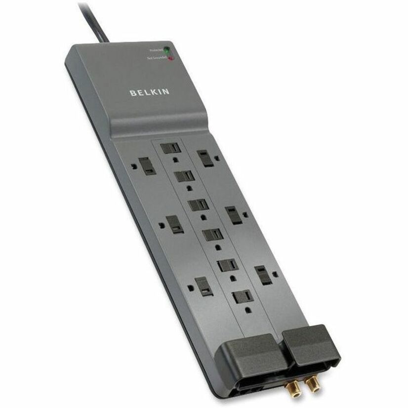 Belkin BE11223008 SurgeMaster 12-Outlet Professional 3960 Surge Protector, 3940 Joules, 8' Cord, Gray