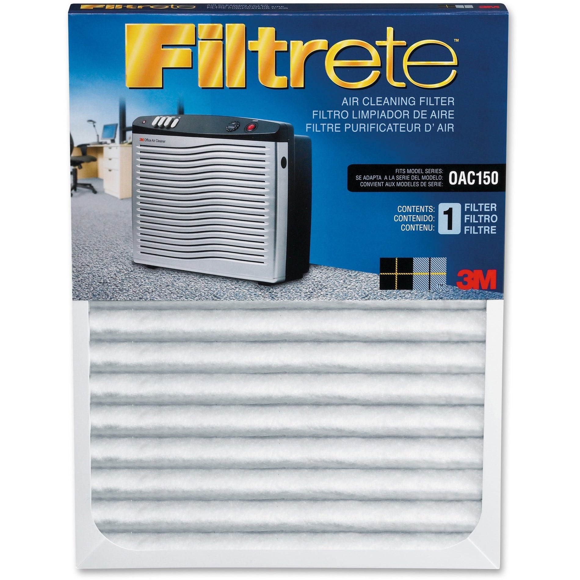 Filtrete OAC150RF Replacement Air Filter, Activated Carbon, Remove Odor