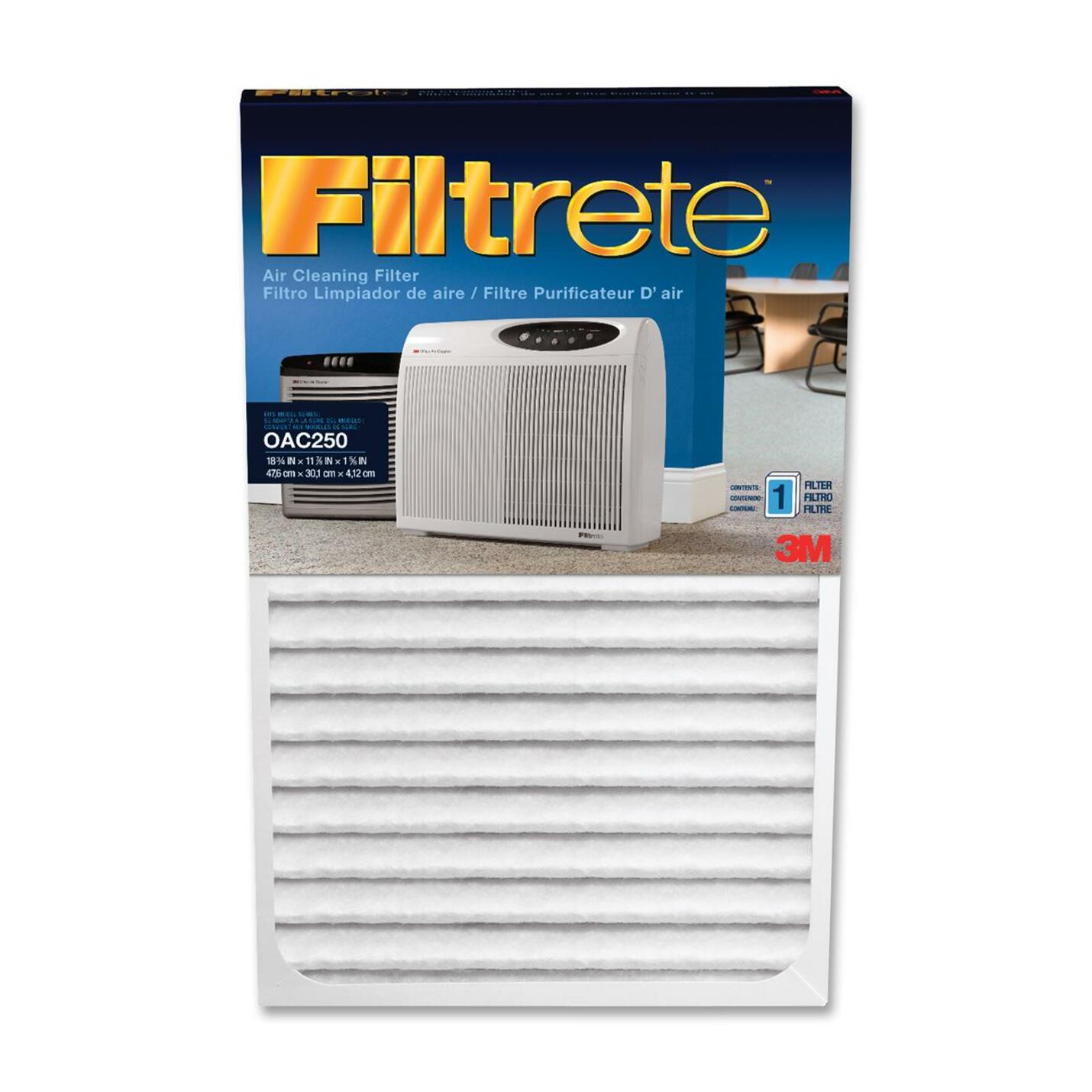 Filtrete OAC250RF Replacement Air Filter, Activated Carbon, Remove Odor