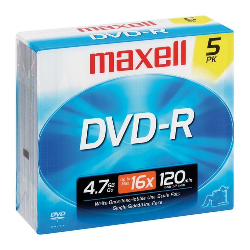 Maxell 638002 MaxData 4.7GB 16X DVD-R Pack, 5/PK