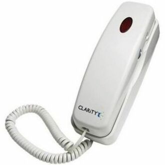 Clarity C200 Amplified Trimline Basic Telephone, Visual Ringer, Mute, Redial, Indicator, Flash