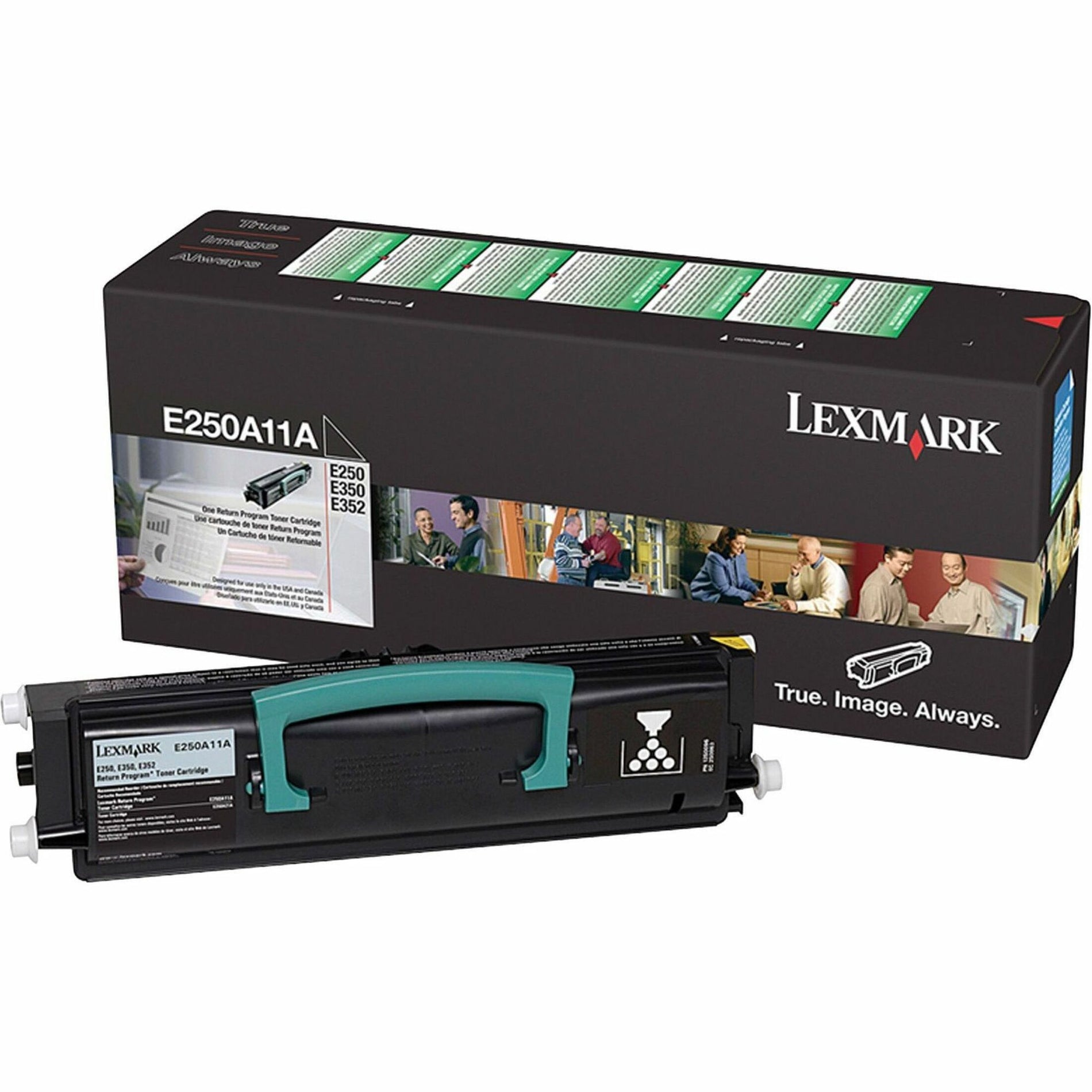 Lexmark E250A11A Toner Cartridge, 3500 Page Yield, Black