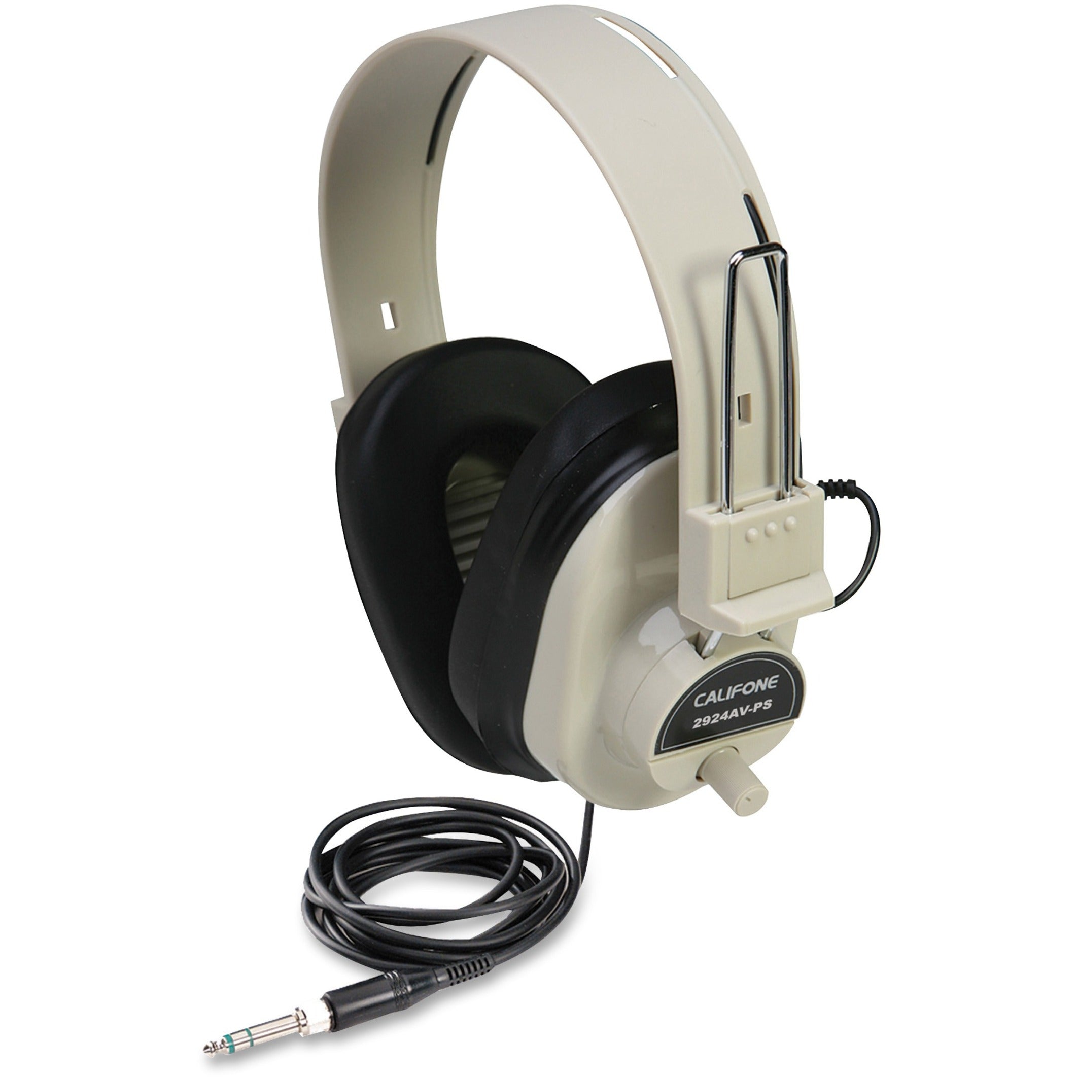 Califone 2924AVPS Deluxe Headphone, Over-the-head, Volume Control, 2 Year Warranty