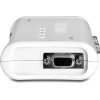 TRENDnet 4-Port USB KVM Switch Kit, VGA And USB Connections, 2048 x 1536 Resolution, Cabling Included, Control Up To 4 Computers, Compliant With Window, Linux, and Mac OS, White, TK-407K (TK-407K) Left image