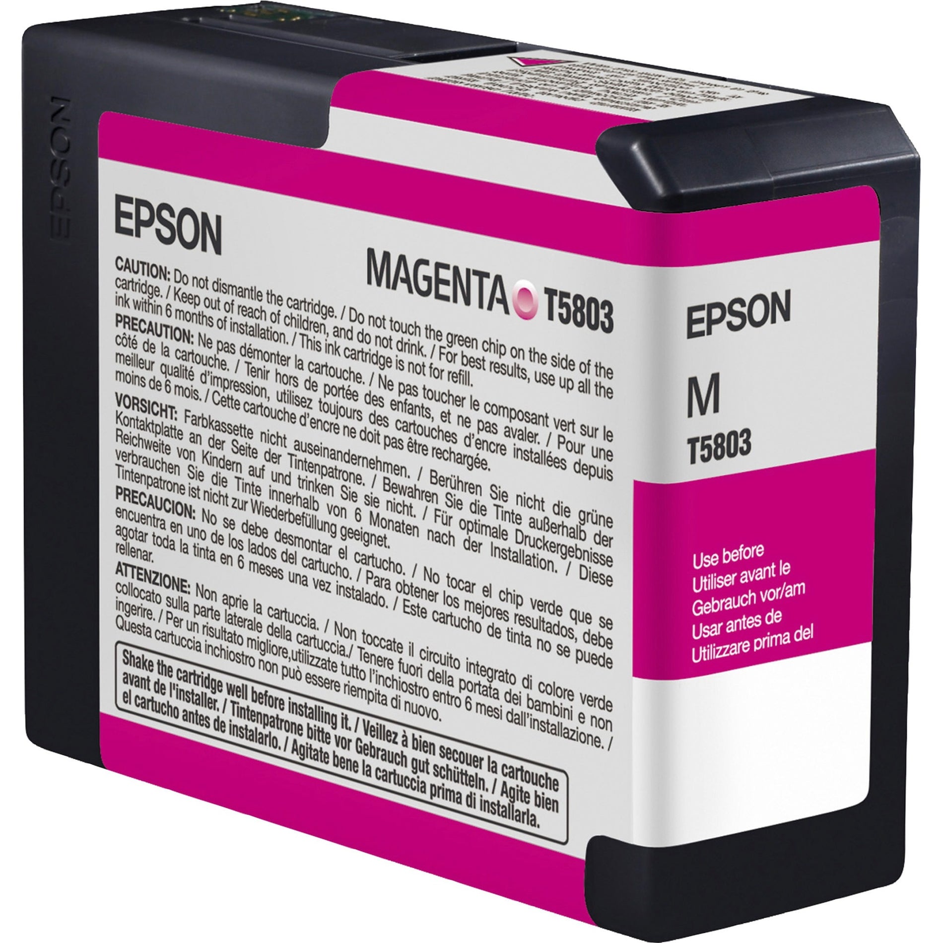 Epson T580300 UltraChrome K3 Ink Cartridge, Magenta - 80 mL