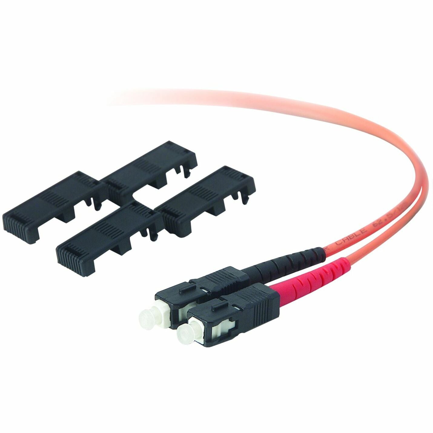 Belkin A2F20277-01M Fiber Optic Duplex Patch Cable, 3.28 ft, SC Network - Male, Orange