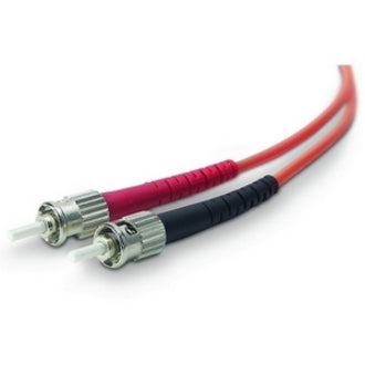 Belkin A2F20200-02M Fibre Optic Duplex Patch Cable, Multi-mode, 6.56 ft, ST/ST Male Connectors, Orange