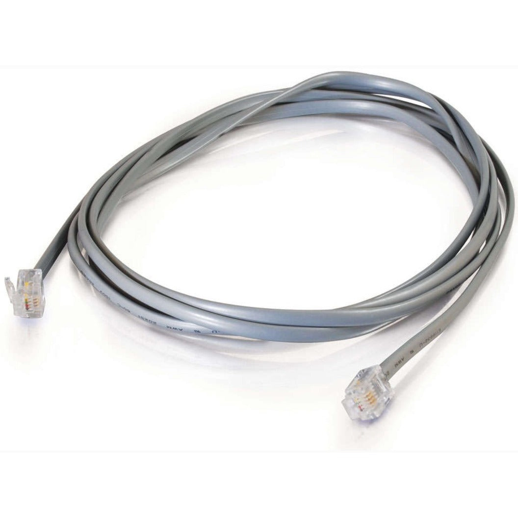 C2G 02973 Modular Cable, 25ft RJ11 6P4C Straight Phone Cable
