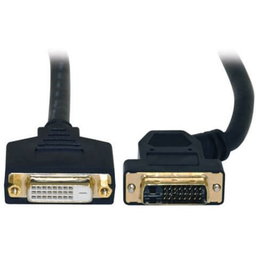 Tripp Lite by Eaton P562-001-45L DVI Dual Link Video Extension Cable (45 Degree Left Connector), 1FT