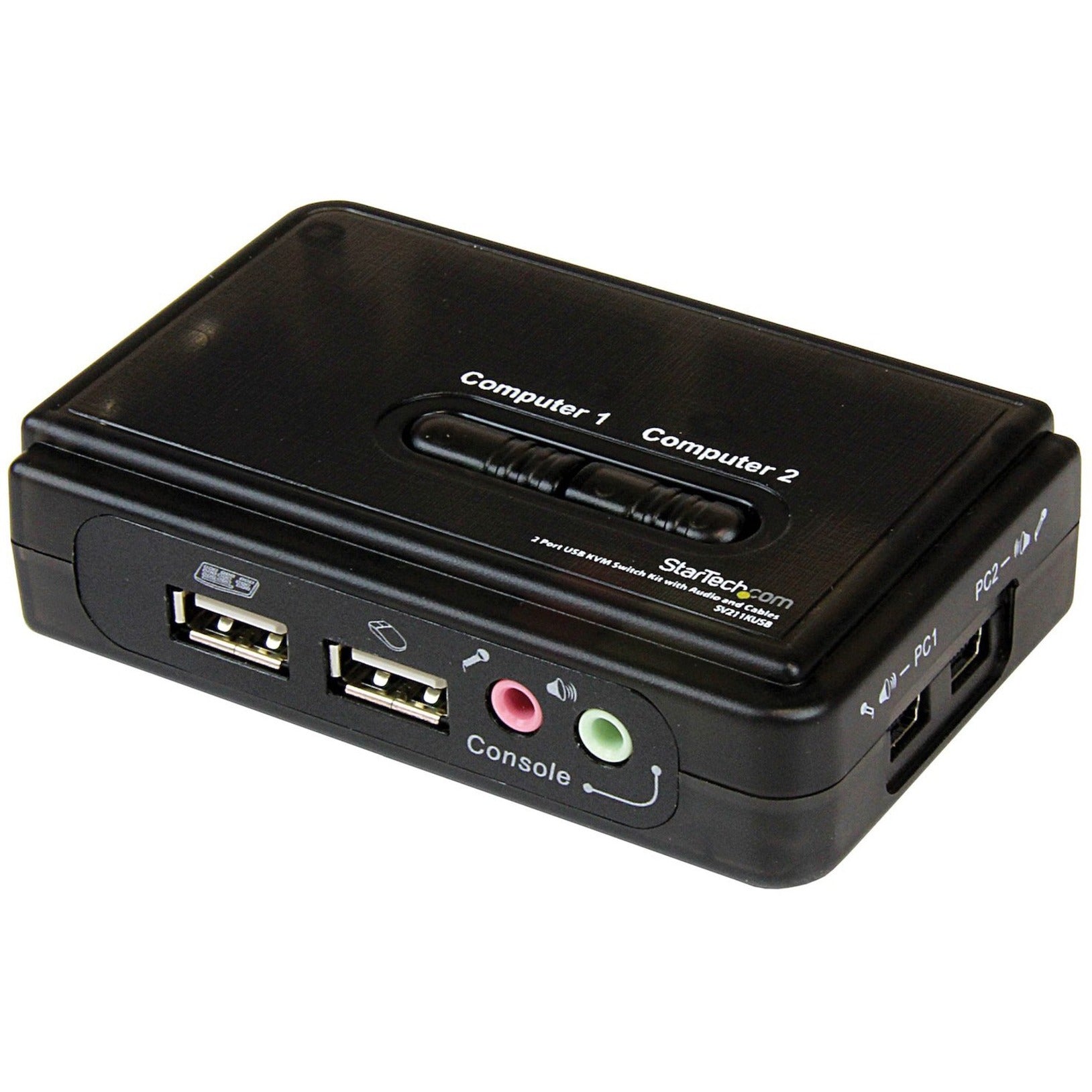 StarTech.com SV211KUSB 2 Port USB KVM Kit with Audio Switching, Easy Computer Control