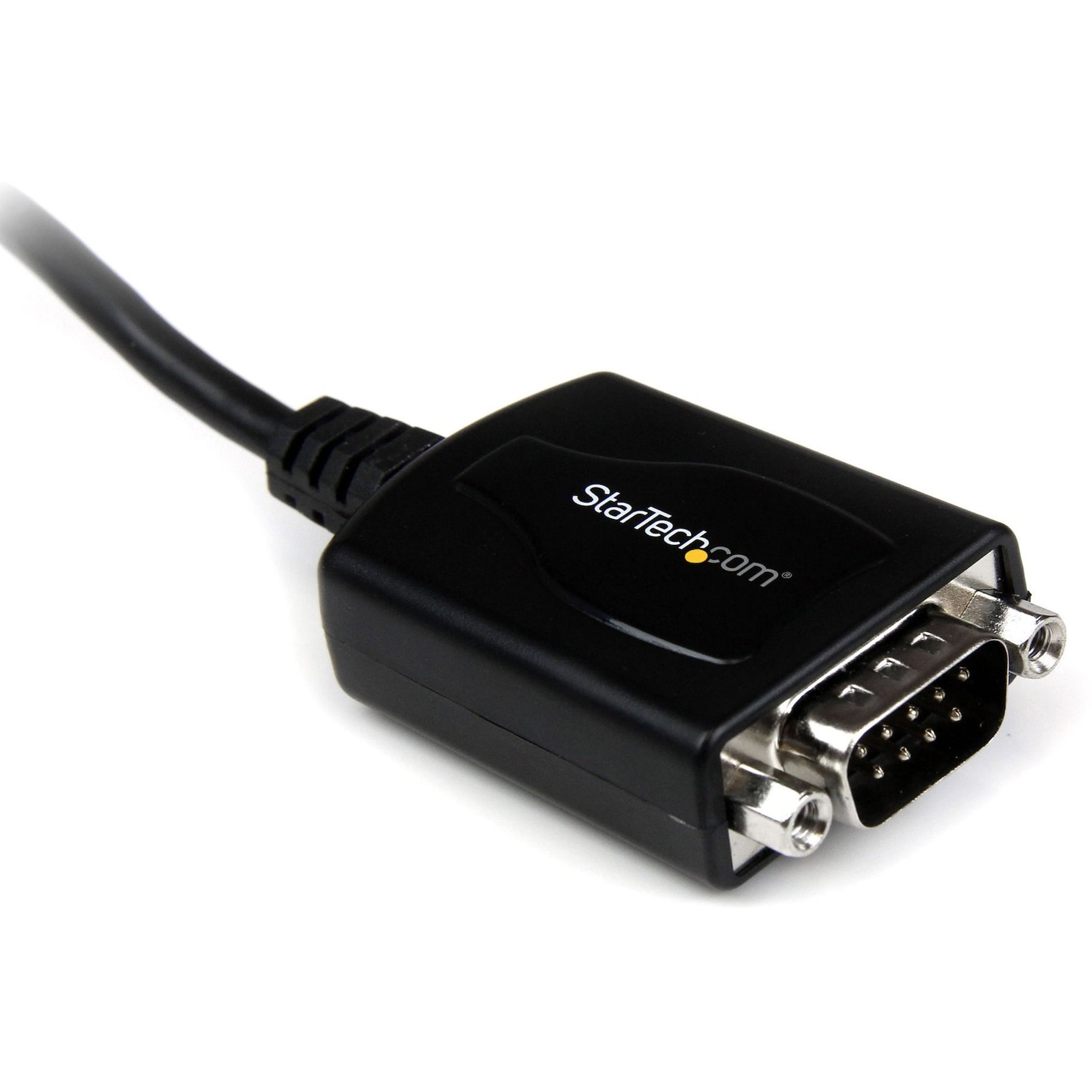 StarTech.com ICUSB232PRO USB to Serial Adapter Cable w/ COM Retention, 1 ft, Black