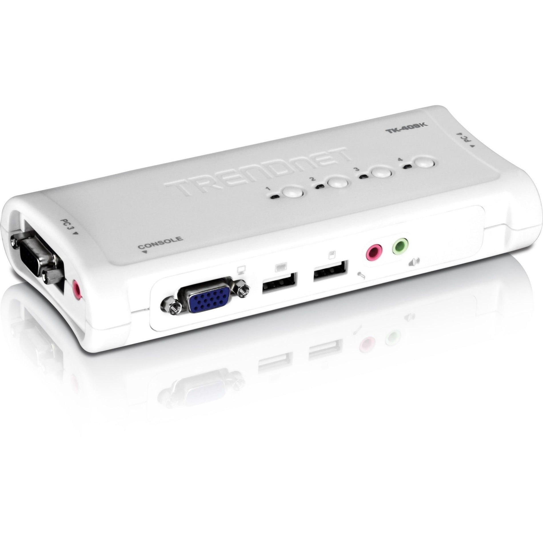 TRENDnet TK-409K 4-Port USB KVM Switch Kit with Audio, Manage 4 Computers, Plug and Play, Hot Pluggable