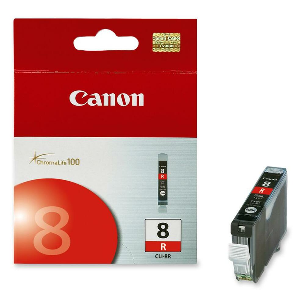 Canon CLI-8 0626B002 CLI8R/CLI8G Ink Tank, Red Ink Cartridge - Original, 13 mL Red, Inkjet