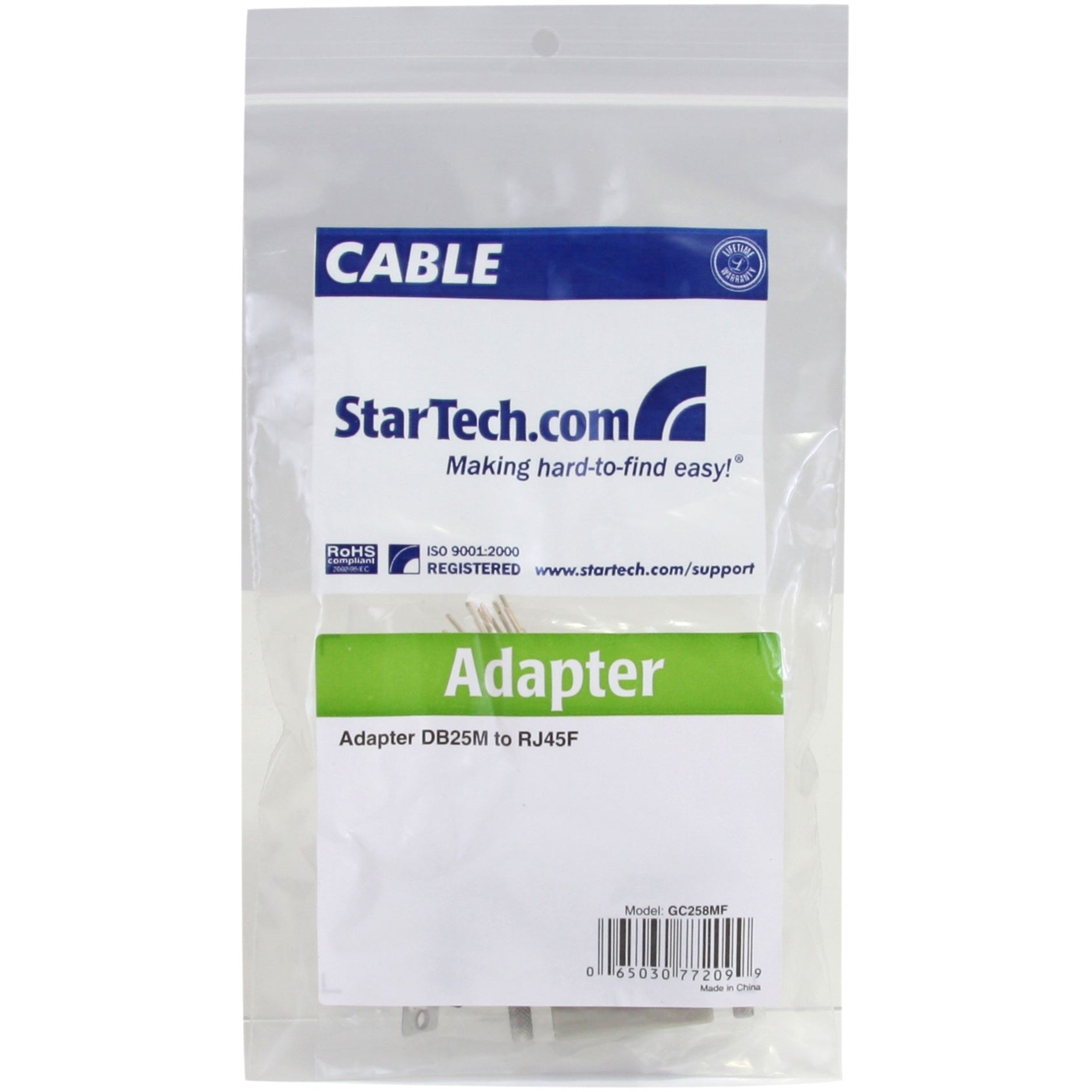 StarTech.com GC258MF DB25M to RJ45F Adapter, Data Transfer Adapter