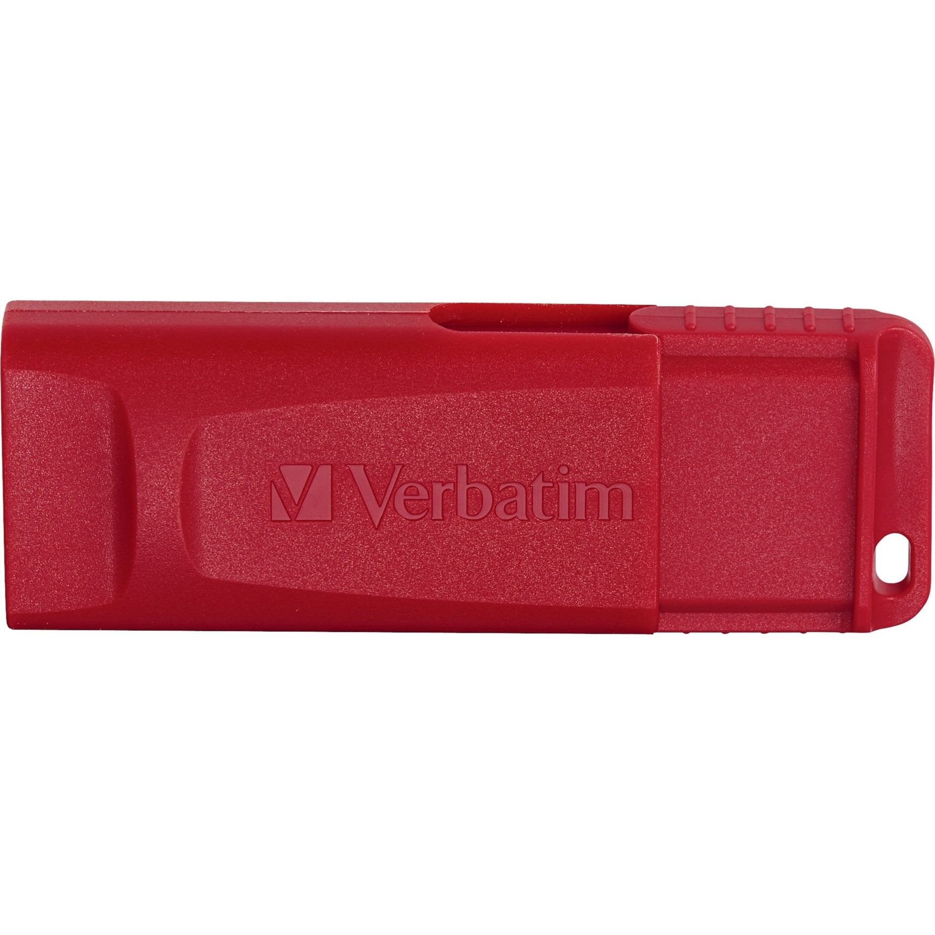 Verbatim 95507 Store 'n' Go 8GB USB Flash Drive, Red - Capless, Retractable, Antimicrobial