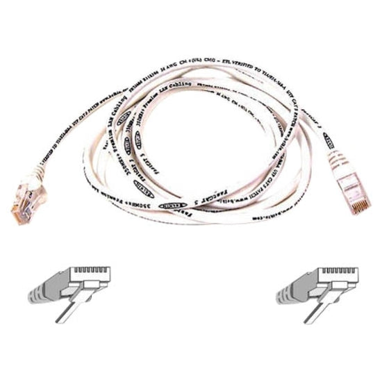 Belkin A3L980-20-WHT-S Cat.6 Snagless Patch Cable, 20 ft, White