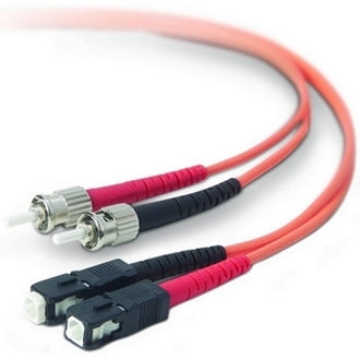Belkin A2F20207-10M Fiber Optic Duplex Patch Cable, 32.81 ft, ST to SC Network, Orange