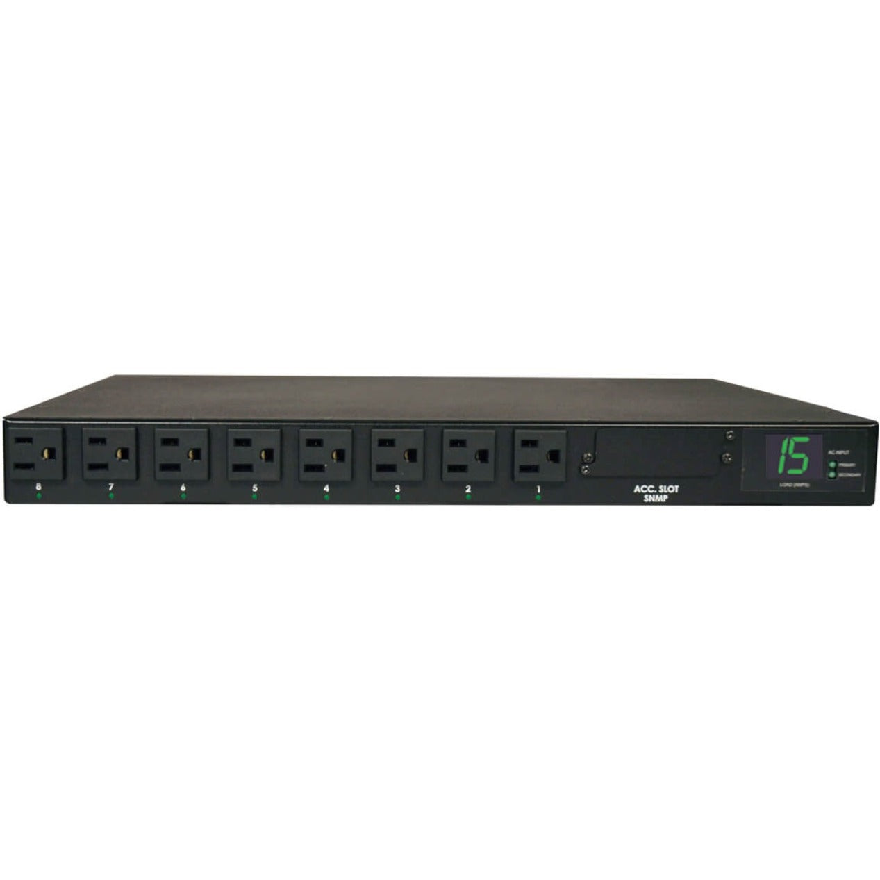Tripp Lite PDUMH15AT PDU Metered ATS 120V 15A 8 Outlet, Dual UPS Protection, Remote Outlet Control