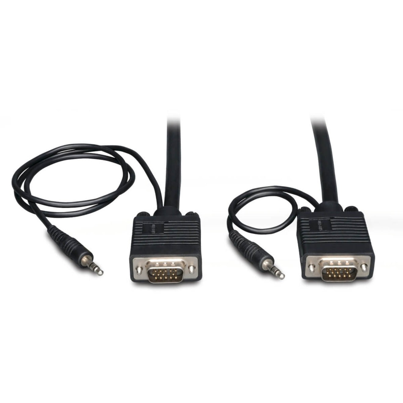 Tripp Lite P504-010 VGA/SVGA & Stereo Audio Cable, 10 ft, Extend Video and Audio Signals