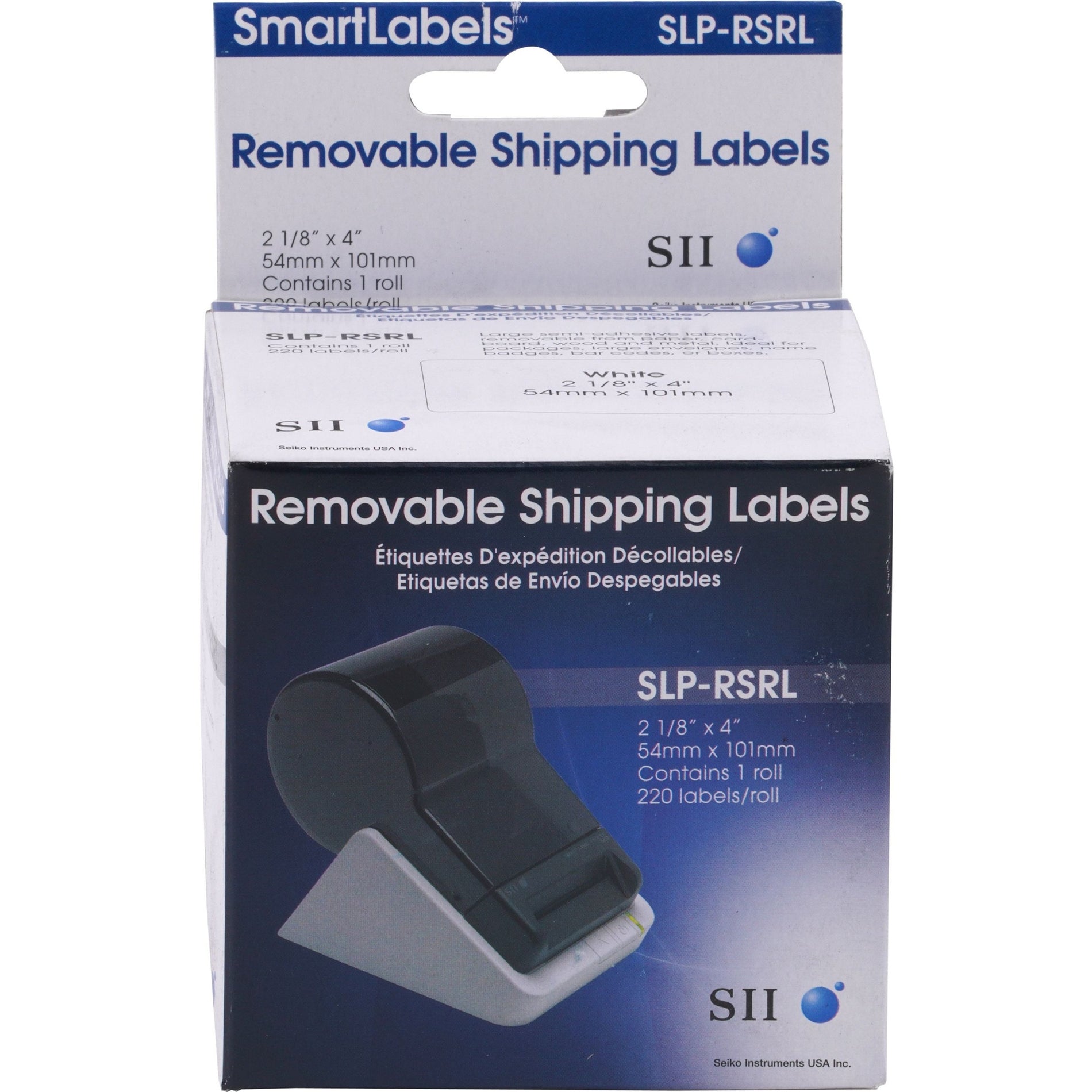 Seiko SLP-RSRL Shipping Labels, Removable, 3 31/32" x 2 1/8", 220 Labels