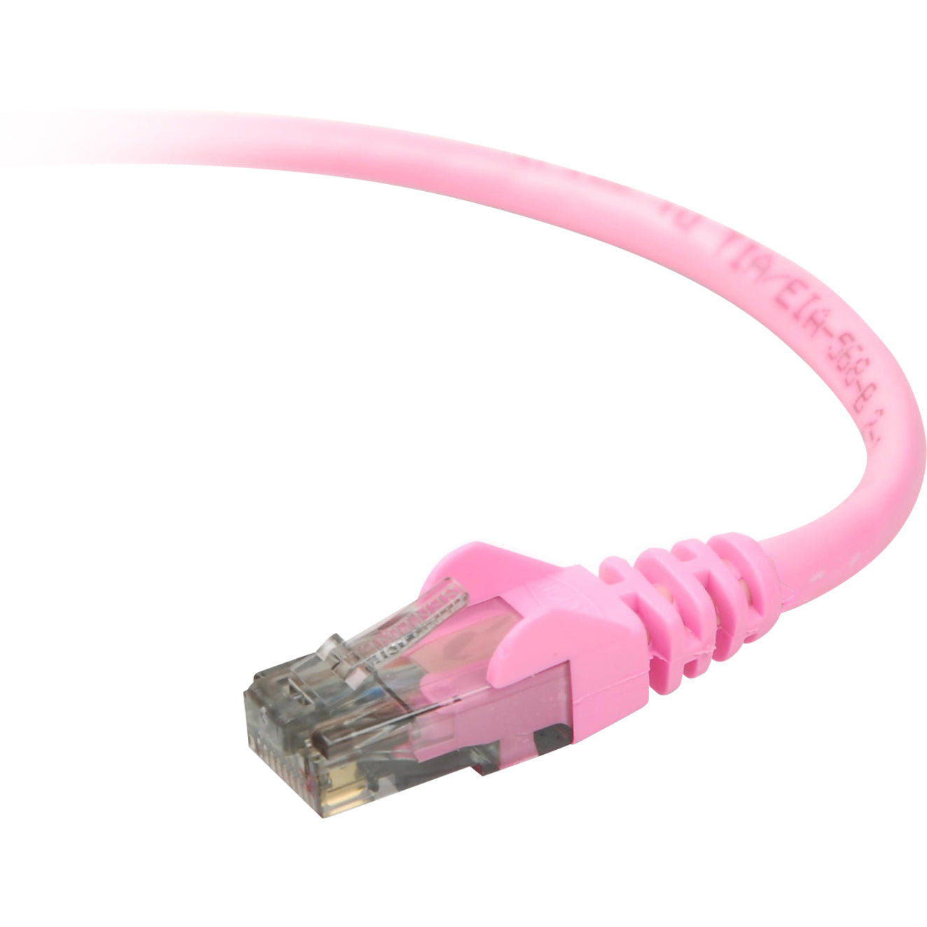 Belkin A3L980-14-PNK-S Cat. 6 UTP Patch Cable, 14 ft, Molded, Snagless, Pink