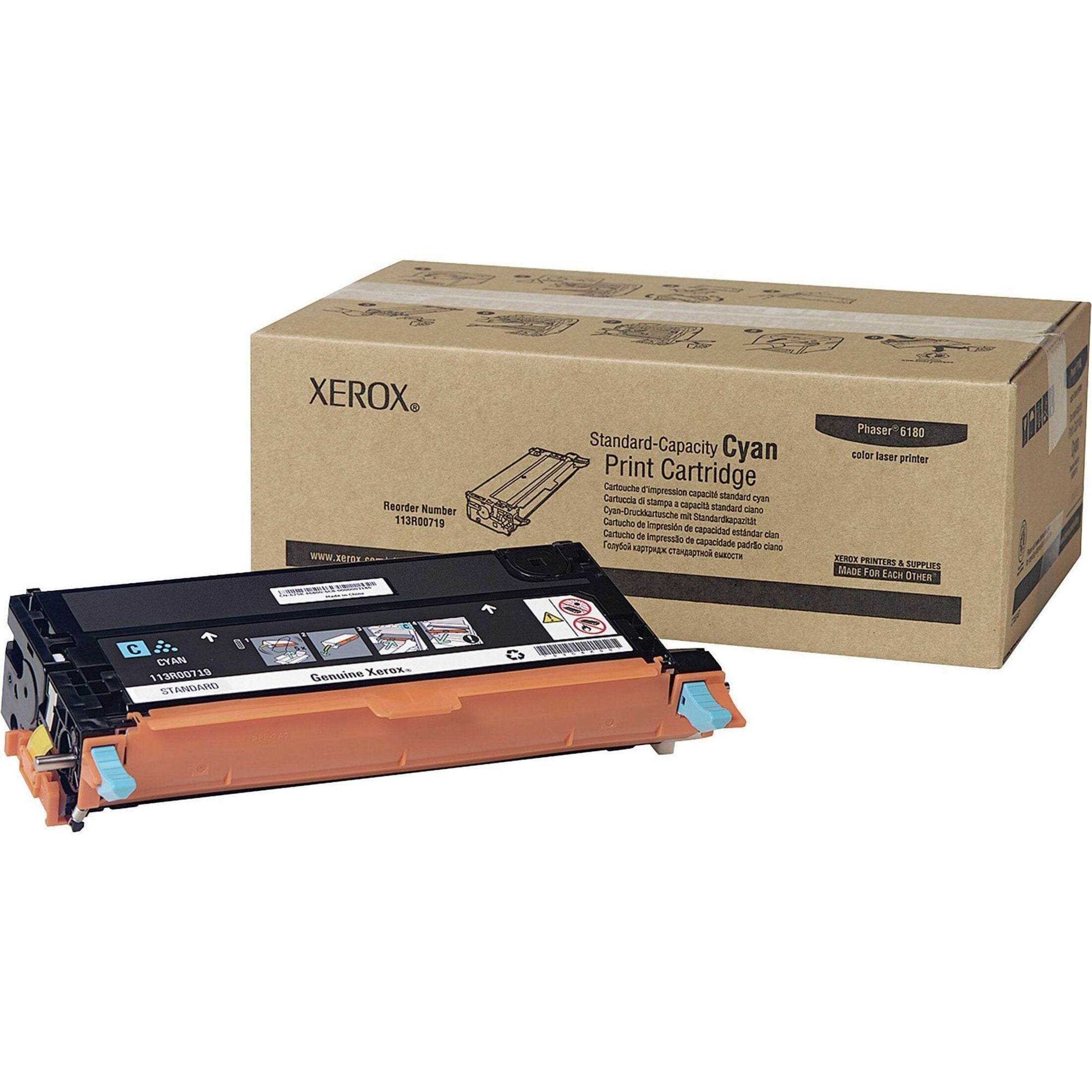 Xerox 113R00719 Phaser 6180 Series Standard Print Cartridge, Cyan - Laser Toner Cartridge