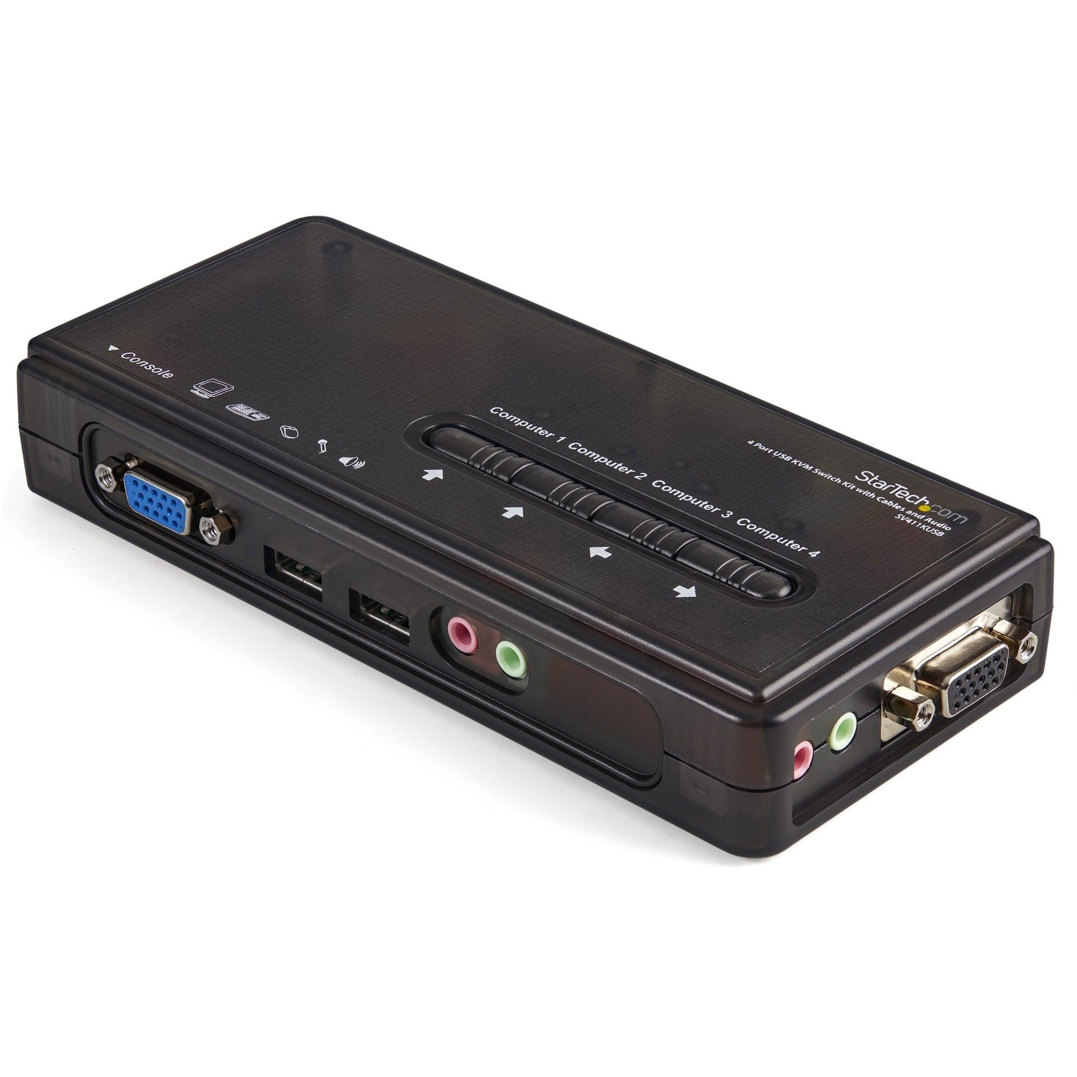 StarTech.com SV411KUSB 4P MINI USB KVM Switch with Cable and Audio Switching