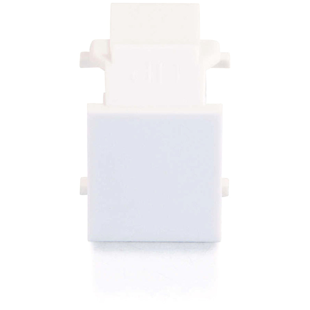 C2G 03820 Snap-In Blank Keystone Insert Module - White, Covers Unused Ports