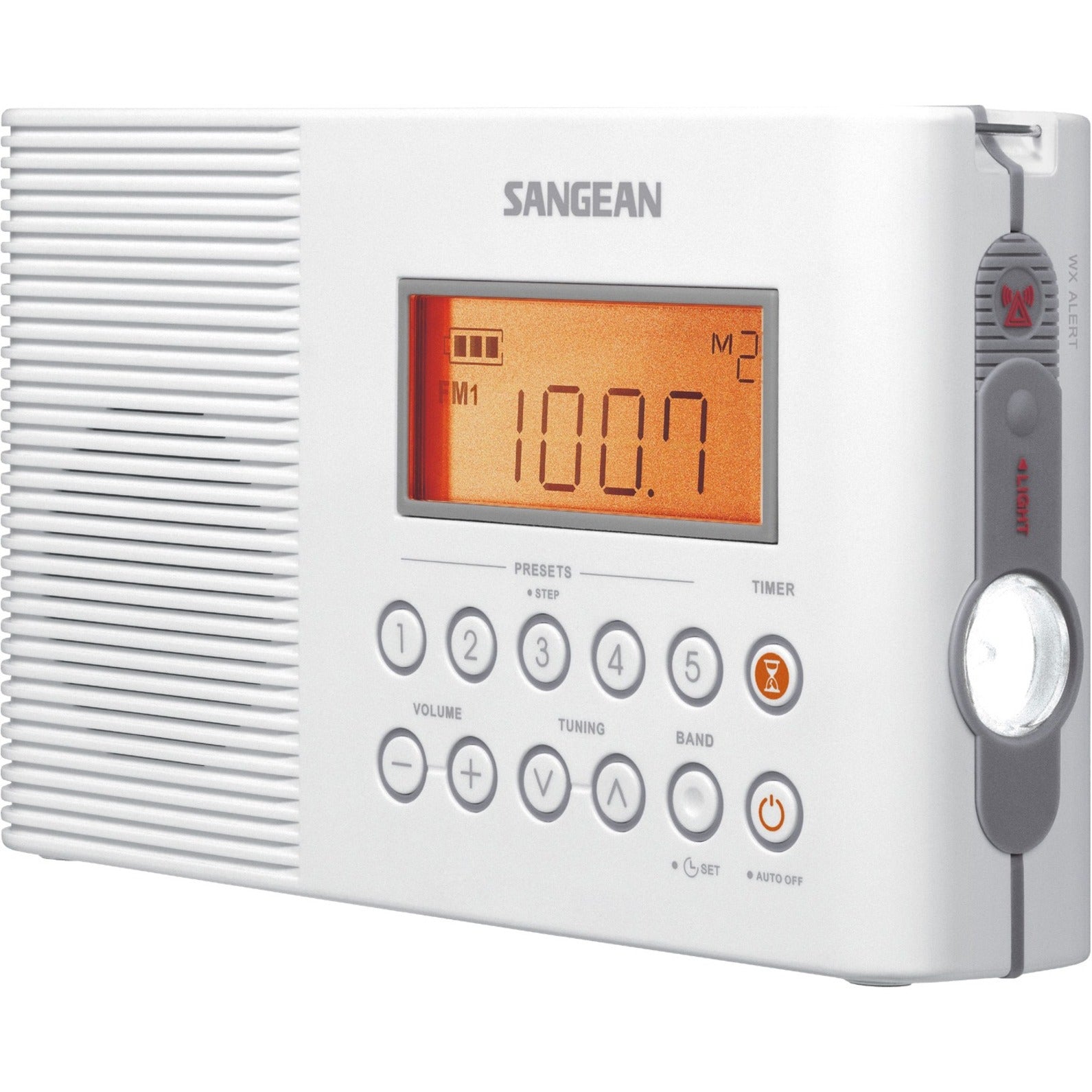 Sangean h-201 H201 AM/FM Shower Radio, Water Resistant, 5 x AM/FM Presets