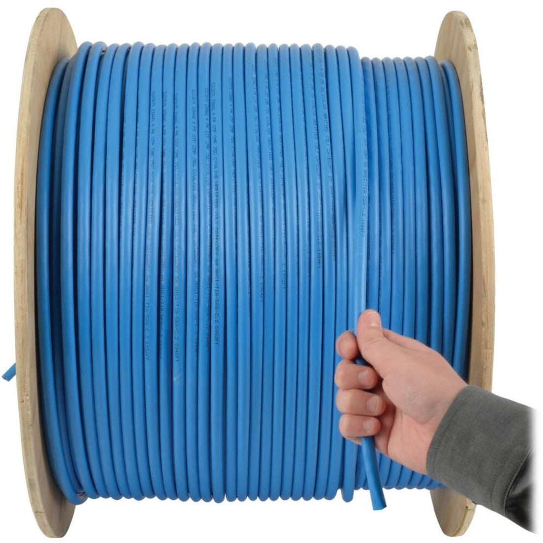 Tripp Lite N022-01K-BL Cat5e 350 MHz Bulk Solid-Core PVC Cable, Blue, 1000 ft., TAA